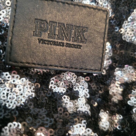 (2) Victoria's Secret PINK Leopard Cheetah & Polka Dot Backpacks Sequins Bling - Picture 3 of 16